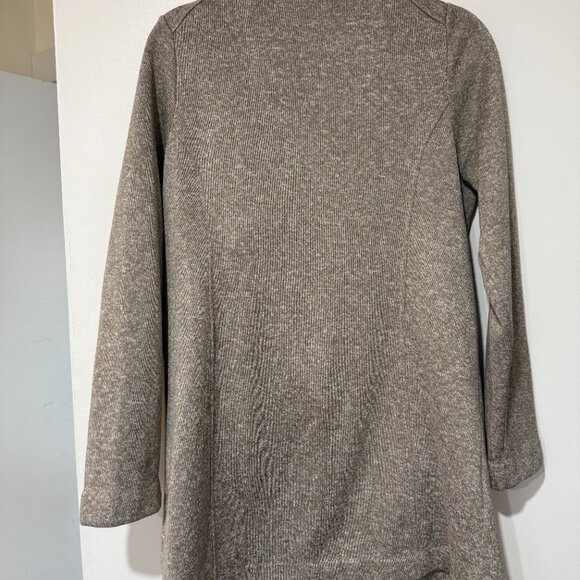 ✨Banana Republic Sweater Womens Asymmetrical Zip Knit Jacket Heathered Brown ✨🤎 - Picture 8 of 8